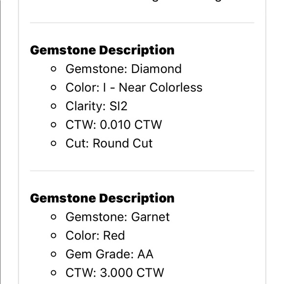 Gorgeous Women’s Garnet Diamond Designer Earrings - Picture 2 of 4